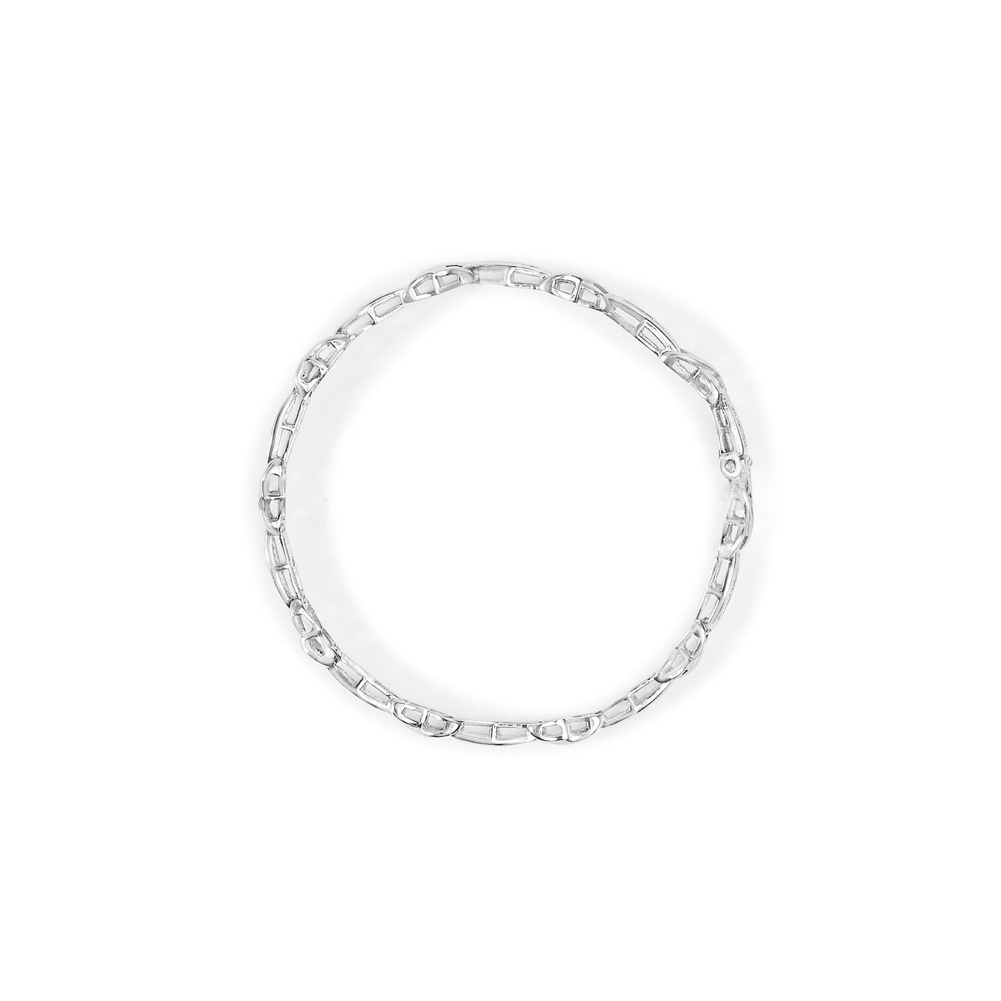 14K White Gold 1.0 Cttw Invisible-Set Princess Diamond Tennis Bracelet (H-I Color, SI1-SI2 Clarity) - 7"-2