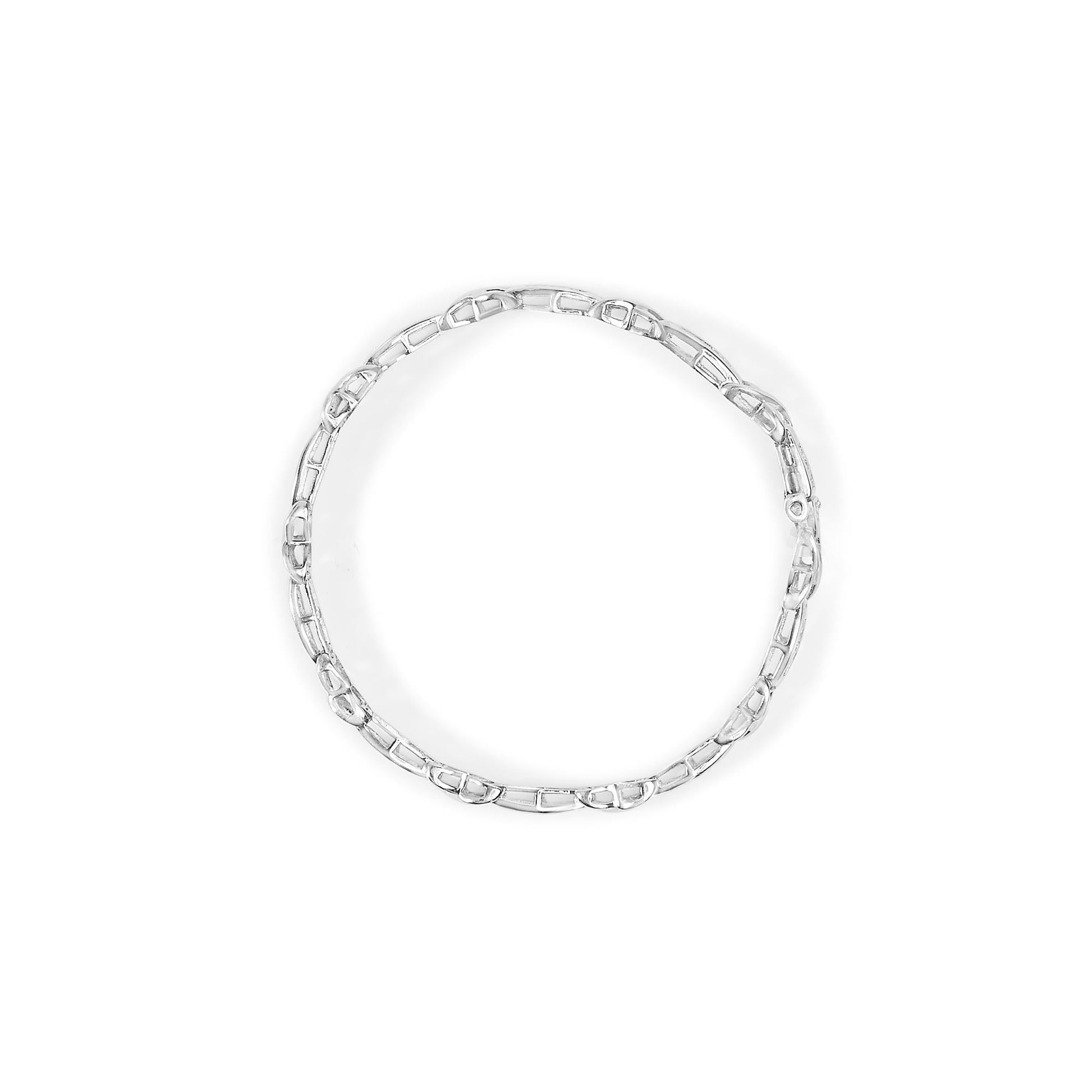 14K White Gold 1.0 Cttw Invisible-Set Princess Diamond Tennis Bracelet (H-I Color, SI1-SI2 Clarity) - 7"-2