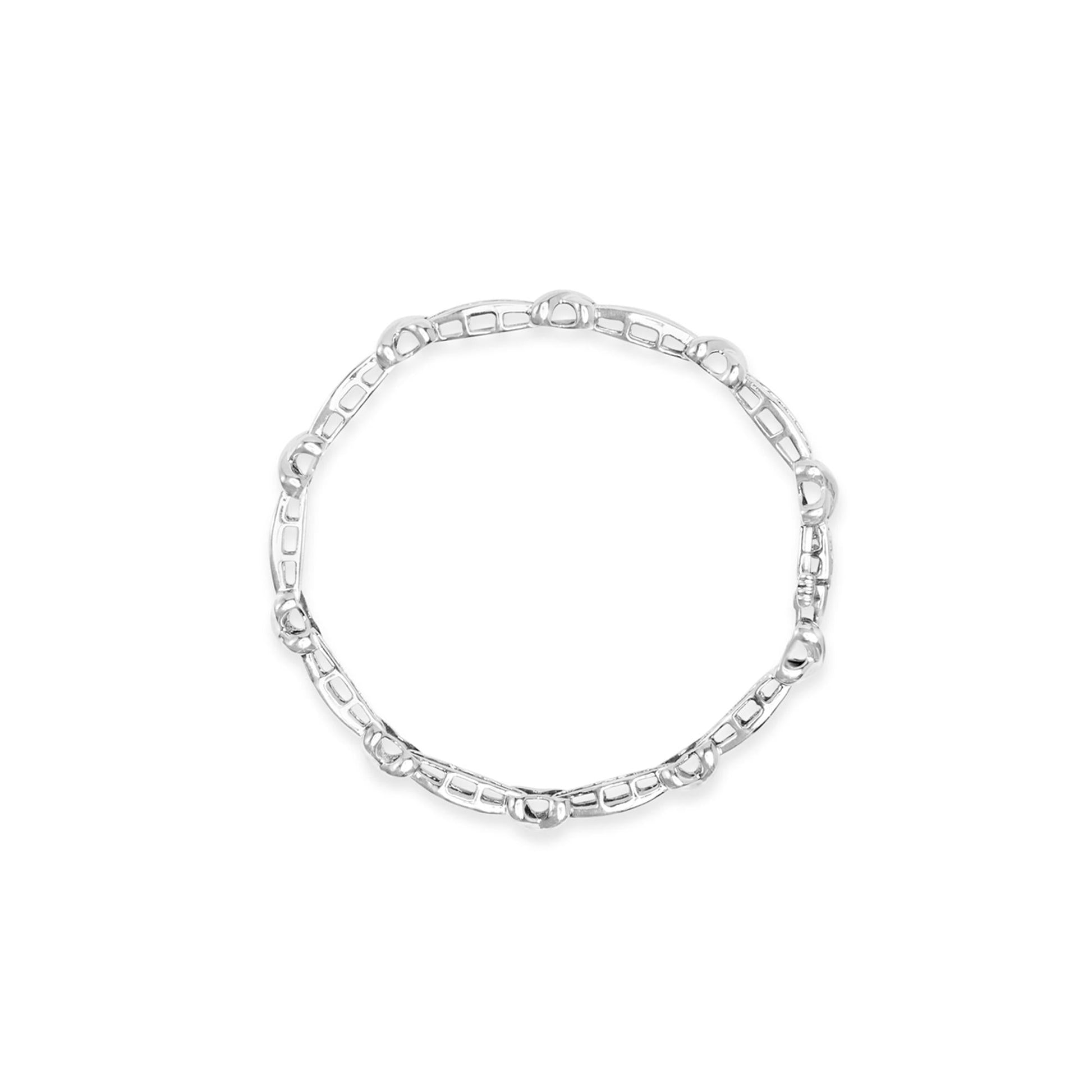 14K White Gold Baguette-Cut Diamond X-Link Bracelet (2.00 cttw, H-I Color, I1-I2 Clarity)-2