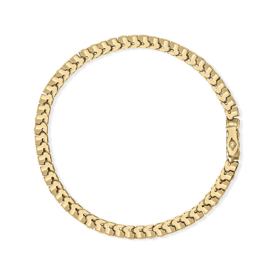 14K Yellow Gold 1 3/4 Cttw Diamond and 5.0 Cttw Blue Sapphire Bezel Set Tennis Bracelet (G-H Color, SI1-SI2 Clarity) - 7" Inches