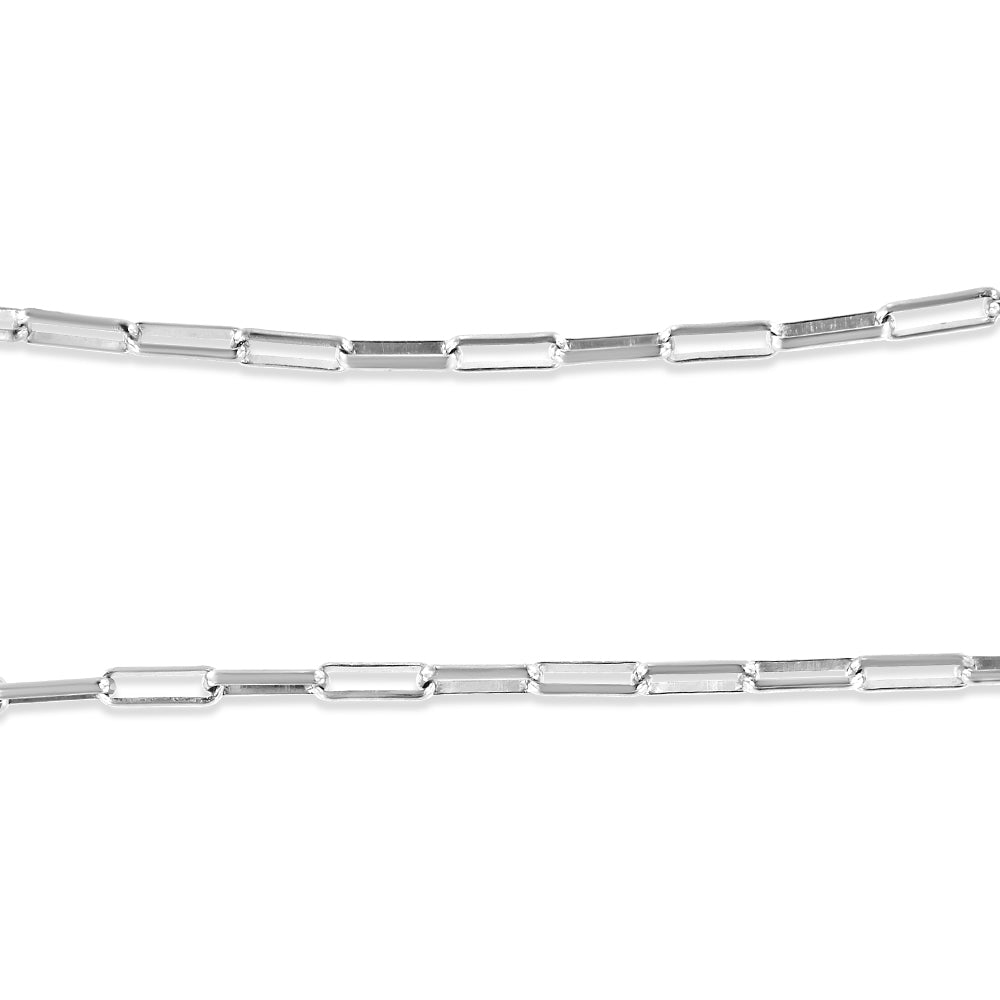 .925 Sterling Silver 1/10 Cttw Round Diamond Lock Pendant Paperclip Chin Necklace (H-I Color, SI1-SI2 Clarity)-4