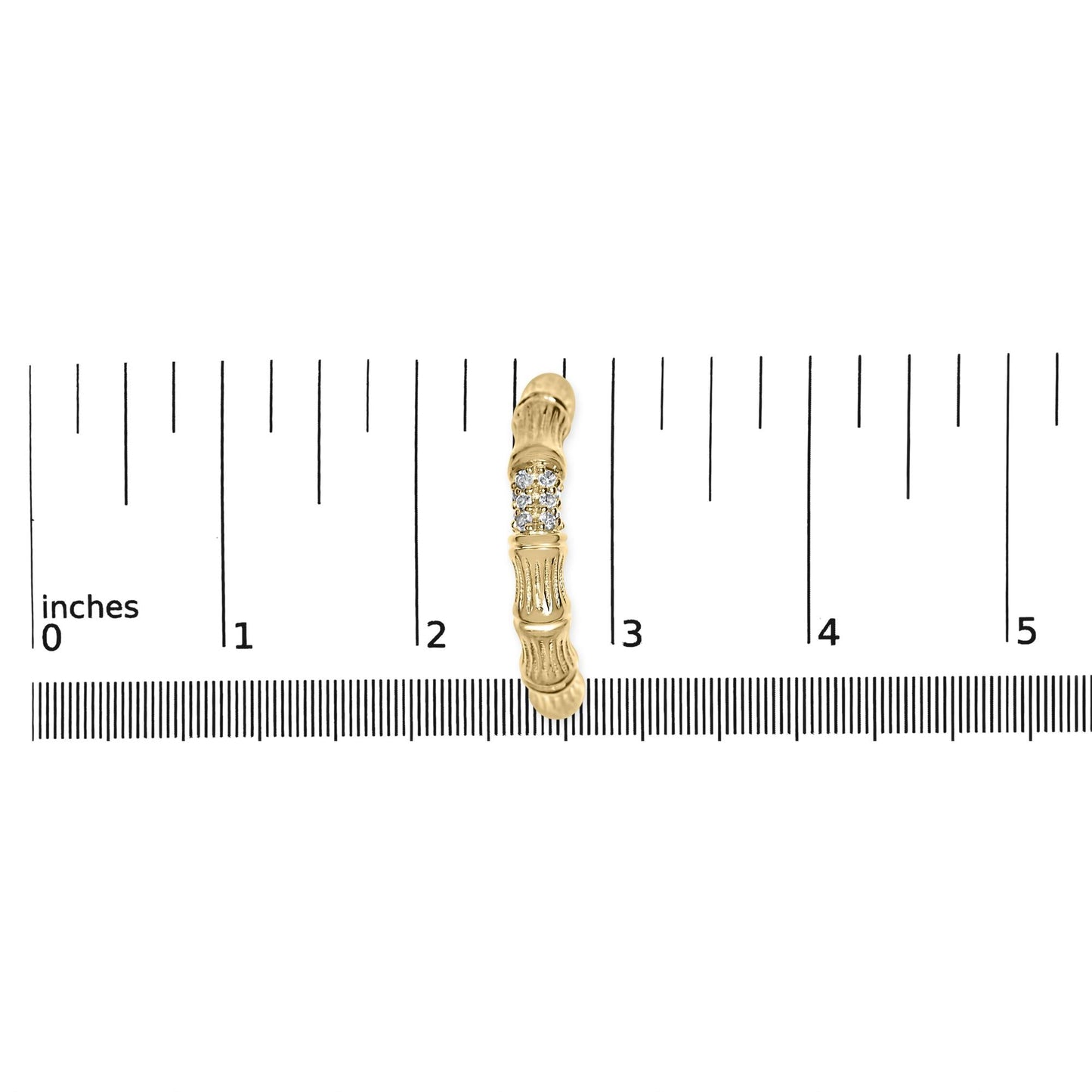 14K Yellow Gold Plated .925 Sterling Silver 1/6 Cttw Hammered J Hoop Earrings (H-I Color, I1-I2 Clarity)-4