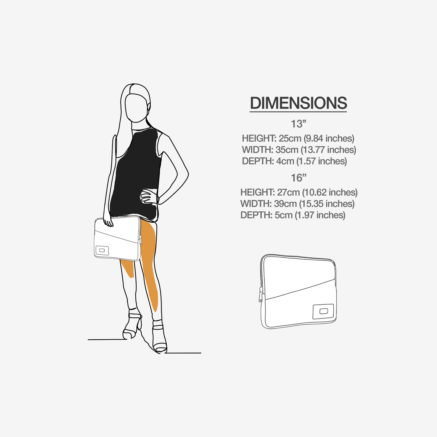 Luxury Laptop Bag BYMANYC ® New York | Eco-Friendly, Handmade for 13" & 16"-4