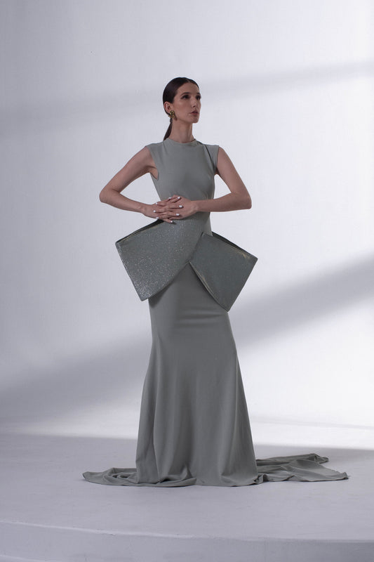 Structured Tie Back Dress-0