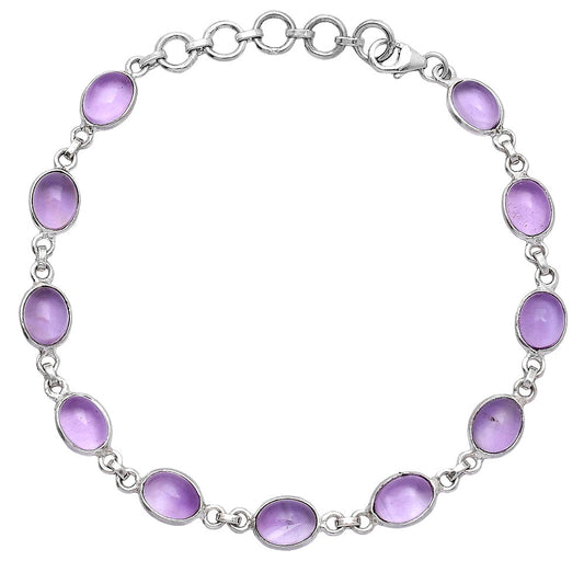 Natural Amethyst Cab - Brazil Bracelet B-1001 SDB5283-0