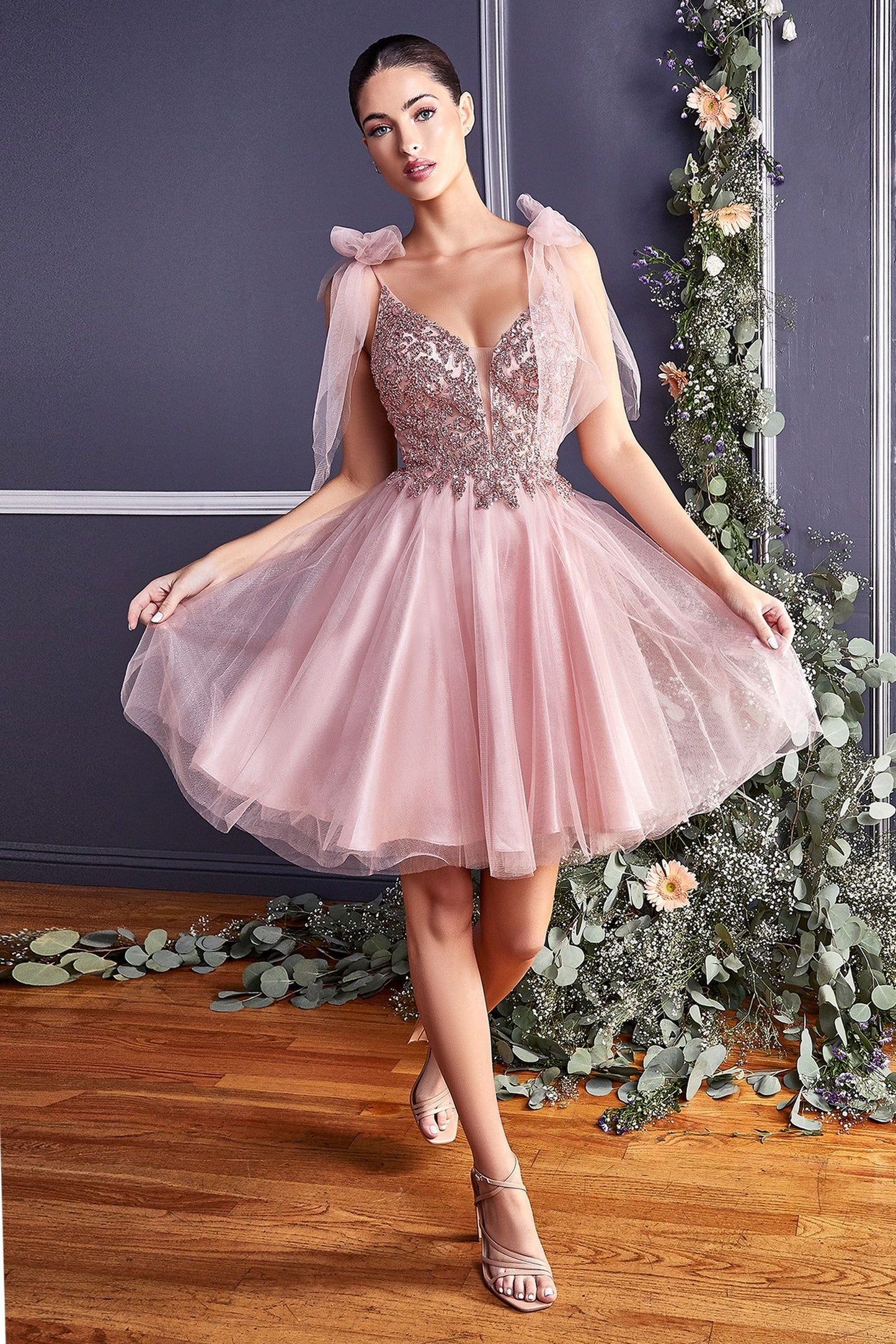 A-Line Short Tulle Dress-5