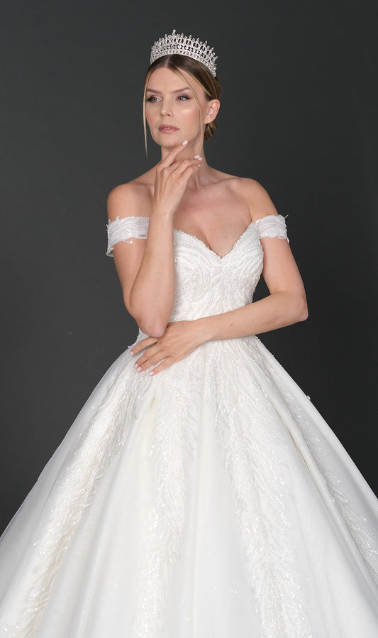 Mayda a line wedding dress-0